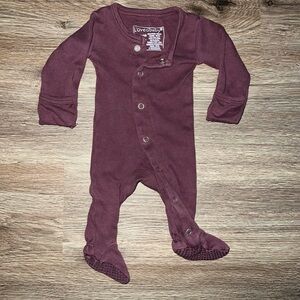 L'ovedbaby Plum Footie One Piece